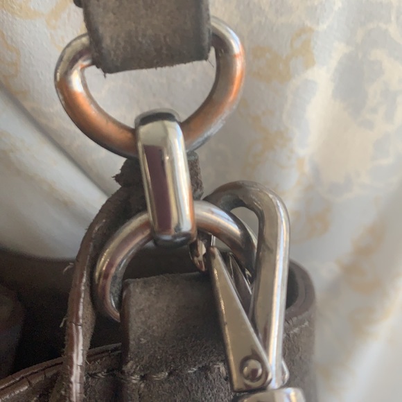 Lauren Ralph Lauren Brown Suede Drawstring Shoulder Bag - Picture 7 of 17